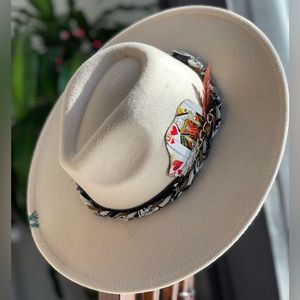 Widebrim Western Hat Handcrafted Handburned Cowboy Hat